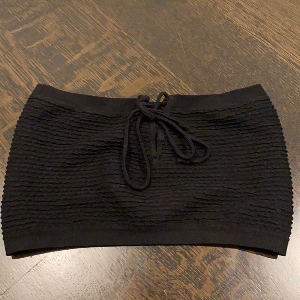Out From Under black lace up tube top